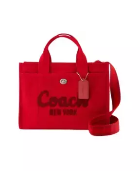 Хлопковая сумка карго с двумя ручками. Coach, красный