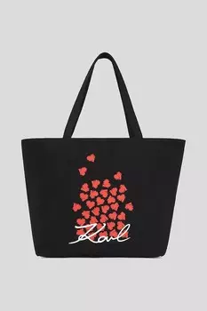 Хлопковая сумка Karl Lagerfeld, черный