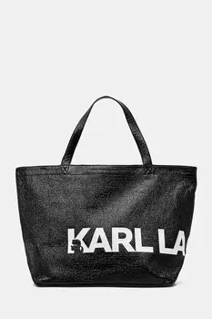 Хлопковая сумка Karl Lagerfeld, черный