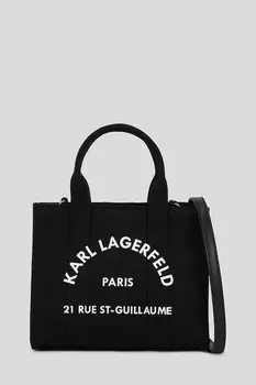Хлопковая сумка Karl Lagerfeld, черный