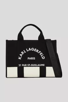 Хлопковая сумка Karl Lagerfeld, черный