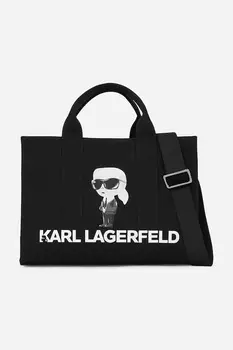 Хлопковая сумка Karl Lagerfeld, черный