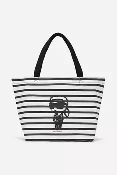 Хлопковая сумка Karl Lagerfeld, черный