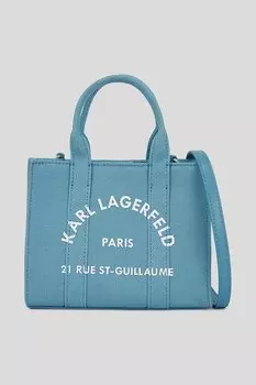 Хлопковая сумка Karl Lagerfeld, синий