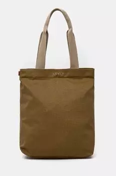 Хлопковая сумка Levi's, зеленый