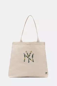 Хлопковая сумка New Era, бежевый