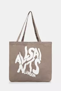 Хлопковая сумка ORLANDO Allsaints, бежевый