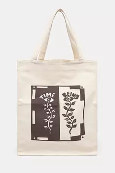 Хлопковая сумка SAHEART Samsoe Samsoe, бежевый