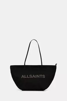 Хлопковая сумка SERAFINA Allsaints, черный