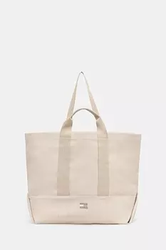 Хлопковая сумка Tommy Jeans, бежевый