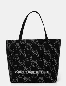 Хлопковая сумочка Karl Lagerfeld, черный