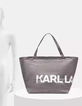 Хлопковая сумочка Karl Lagerfeld, серебряный