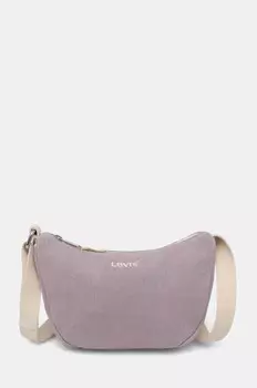 Хлопковая сумочка Levi's, фиолетовый
