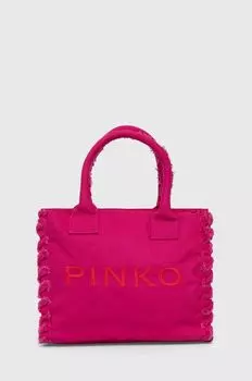 Хлопковая сумочка Pinko, розовый