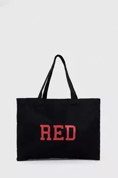 Хлопковая сумочка United Colors of Benetton, черный