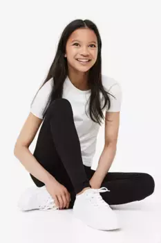 Хлопковая танкетка H&M, черный