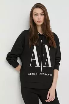 Хлопковая толстовка 8NYM52.YJ68Z.NOS Armani Exchange, черный