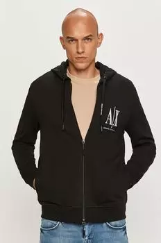 Хлопковая толстовка 8NZMPP.ZJ1ZZ Armani Exchange, черный