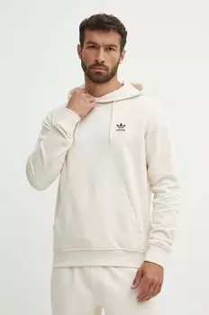 Хлопковая толстовка adidas Originals, бежевый