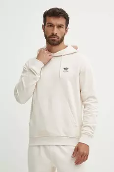 Хлопковая толстовка adidas Originals, бежевый