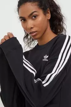 Хлопковая толстовка adidas Originals, черный