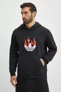 Хлопковая толстовка adidas Originals, черный