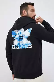 Хлопковая толстовка adidas Originals, черный
