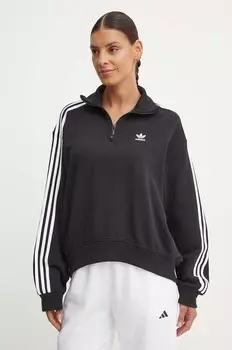 Хлопковая толстовка adidas Originals, черный