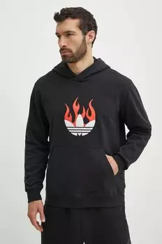 Хлопковая толстовка adidas Originals, черный