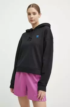 Хлопковая толстовка adidas Originals, черный