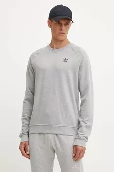 Хлопковая толстовка adidas Originals, серый