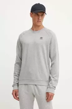 Хлопковая толстовка adidas Originals, серый
