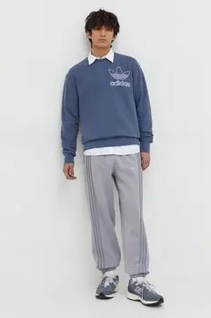Хлопковая толстовка adidas Originals, синий