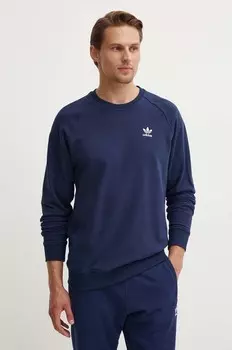 Хлопковая толстовка adidas Originals, темно-синий