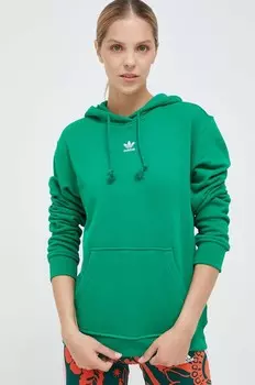 Хлопковая толстовка adidas Originals, зеленый