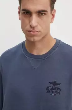 Хлопковая толстовка Aeronautica Militare, синий