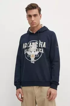 Хлопковая толстовка Aeronautica Militare, темно-синий