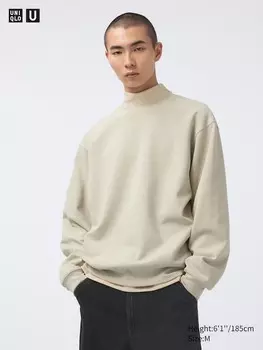 Хлопковая толстовка airism Uniqlo, бежевый