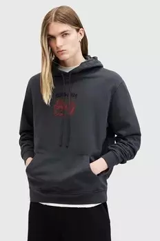 Хлопковая толстовка AllSaints MELROSE, серый