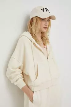 Хлопковая толстовка American Vintage, бежевый