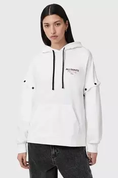 Хлопковая толстовка AMORE AMPHIE Allsaints, белый