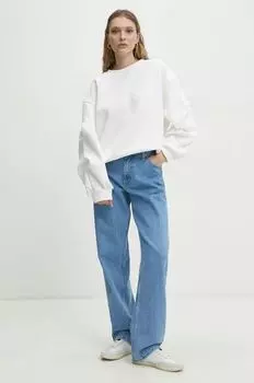 Хлопковая толстовка Answear Lab, белый