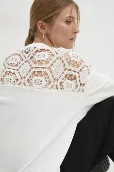 Хлопковая толстовка Answear Lab, белый