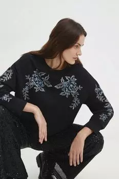 Хлопковая толстовка Answear Lab, черный