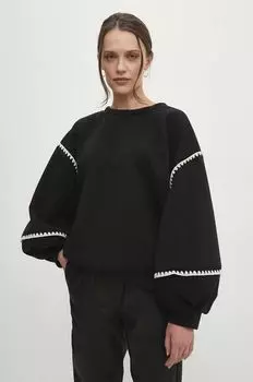 Хлопковая толстовка Answear Lab, черный