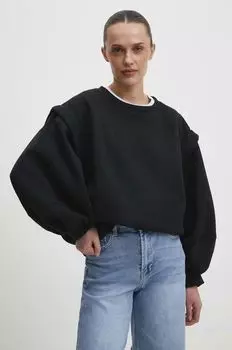 Хлопковая толстовка Answear Lab, черный