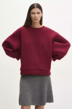 Хлопковая толстовка Answear Lab, гранатовый