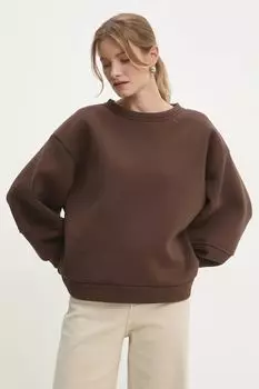 Хлопковая толстовка Answear.Lab, коричневый