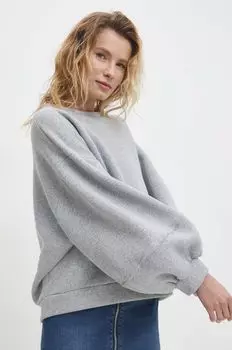 Хлопковая толстовка Answear Lab, серый