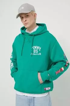 Хлопковая толстовка Archive Games Tommy Jeans, зеленый